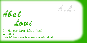 abel lovi business card